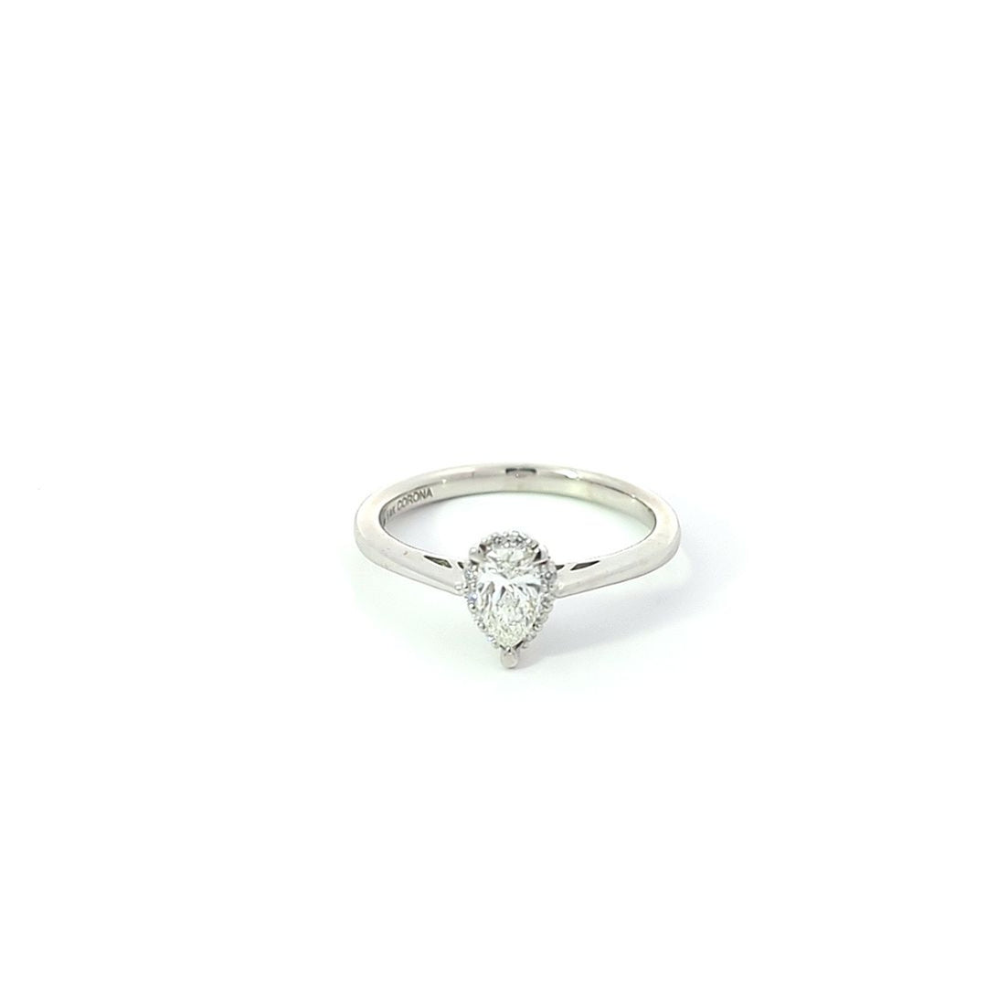 14KT White Gold 0.42ctw Diamond Engagement Ring