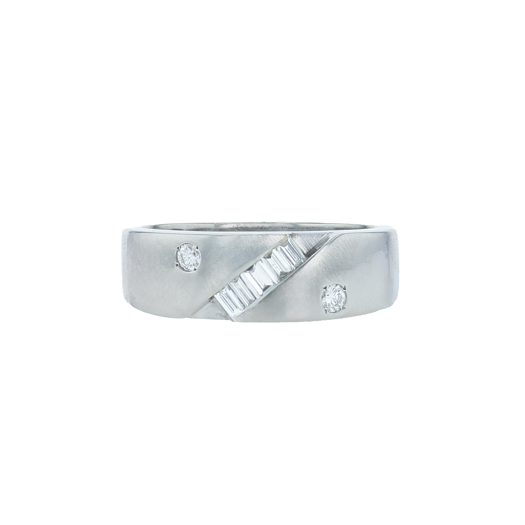 Platinum 0.36cttw Diamond Men's Estate Band