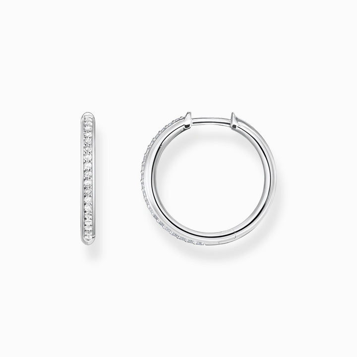 Thomas Sabo Sterling Silver CZ Hoop Earrings
