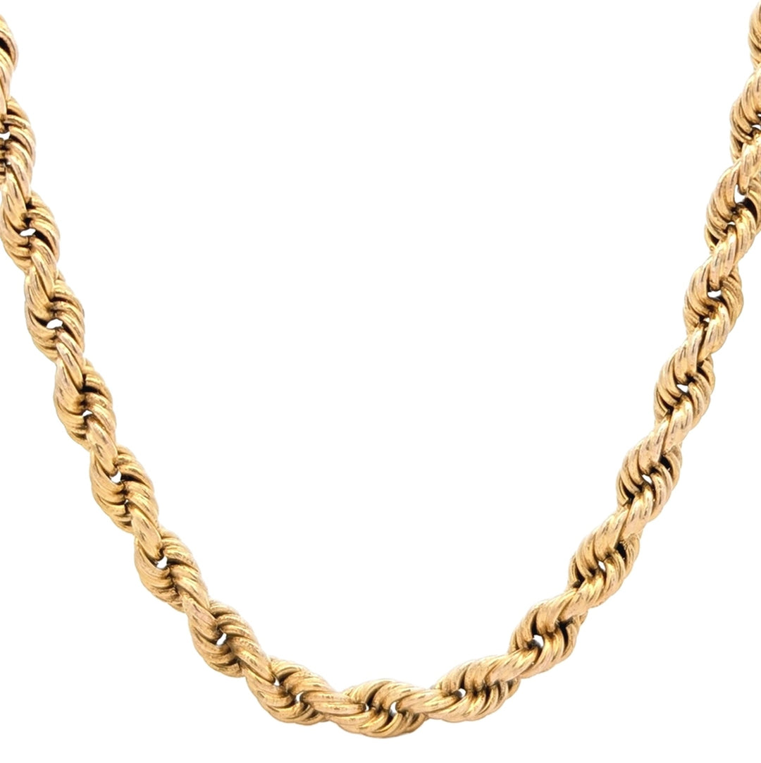 14KT Yellow Gold 26" Estate Rope Chain