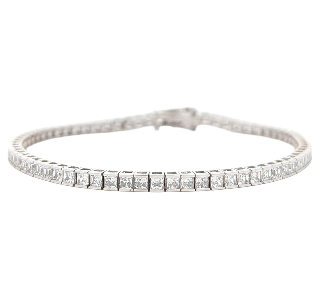 18KT White Gold CZ 6.5" Tennis Bracelet