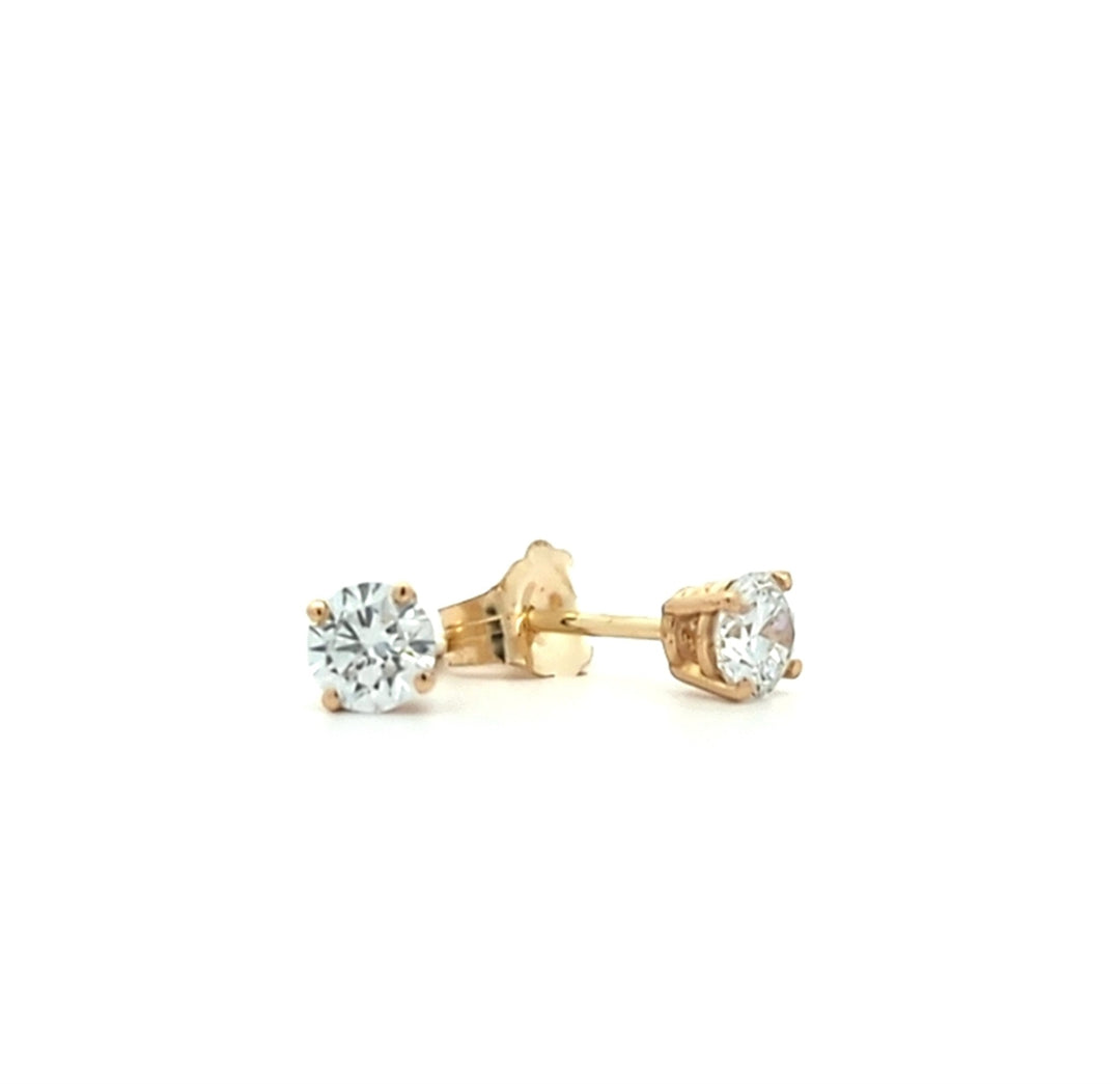 14KT Yellow Gold 0.44ctw Lab Grown Diamond Stud Earrings
