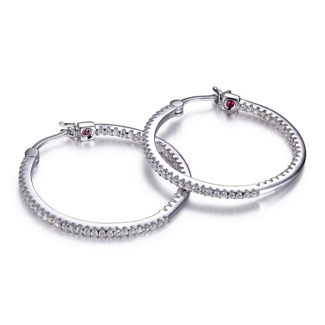 Sterling Silver ELLE "Rodeo Drive" CZ Hoop