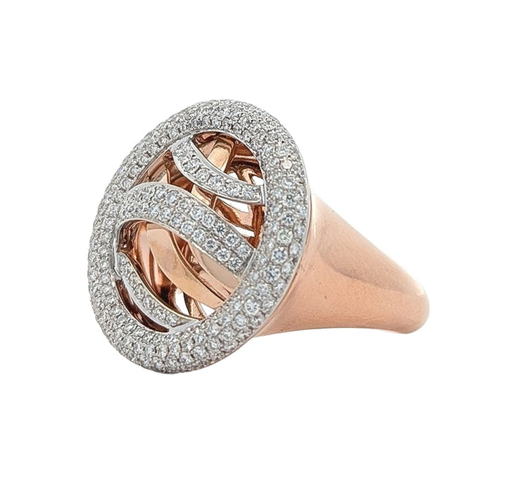 18K Two-Tone 1.20ctw Diamond Estate Ring