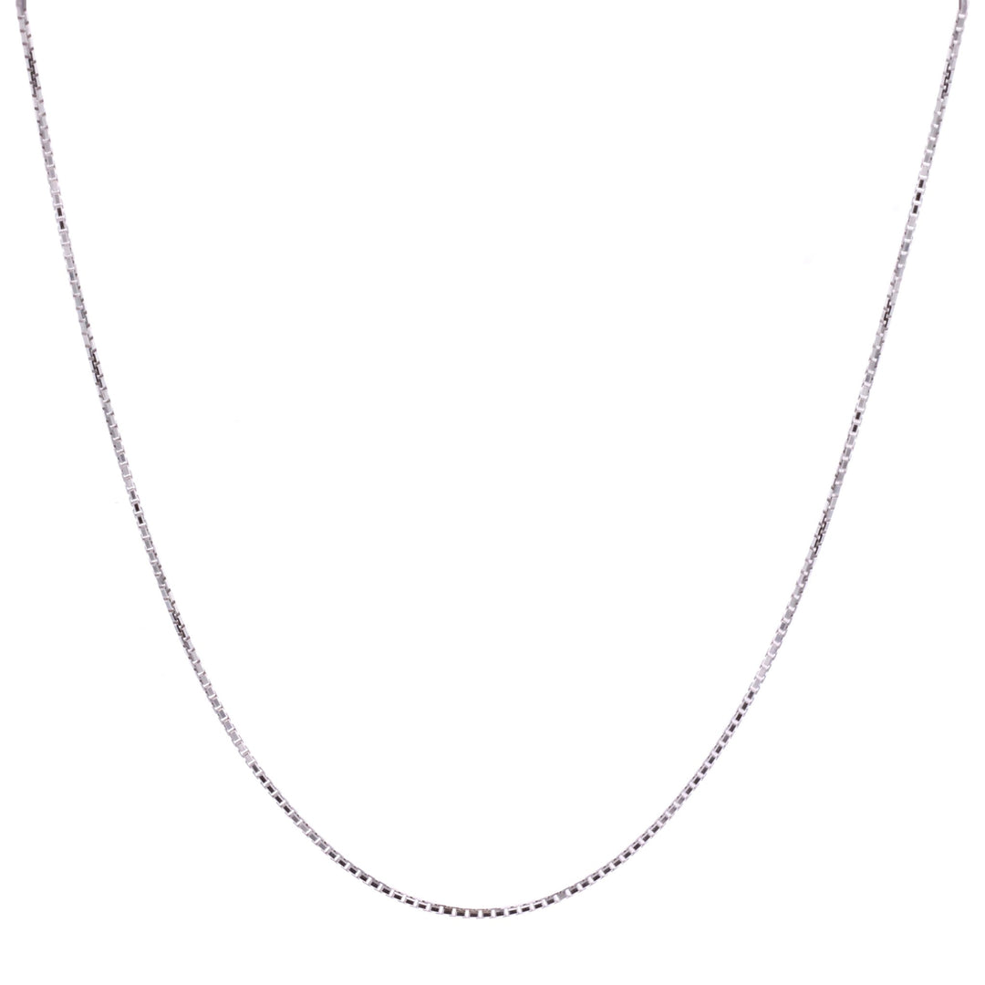 10KT White Gold 17" Box Chain