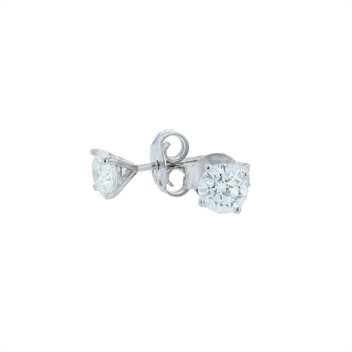 14KT White Gold 0.91cttw Diamond Stud Earrings