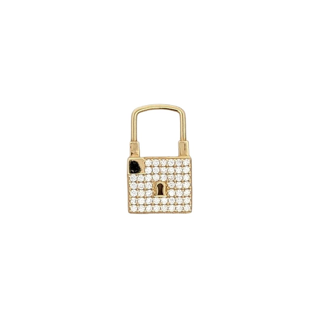 10K Yellow Gold CZ Locket Pendant