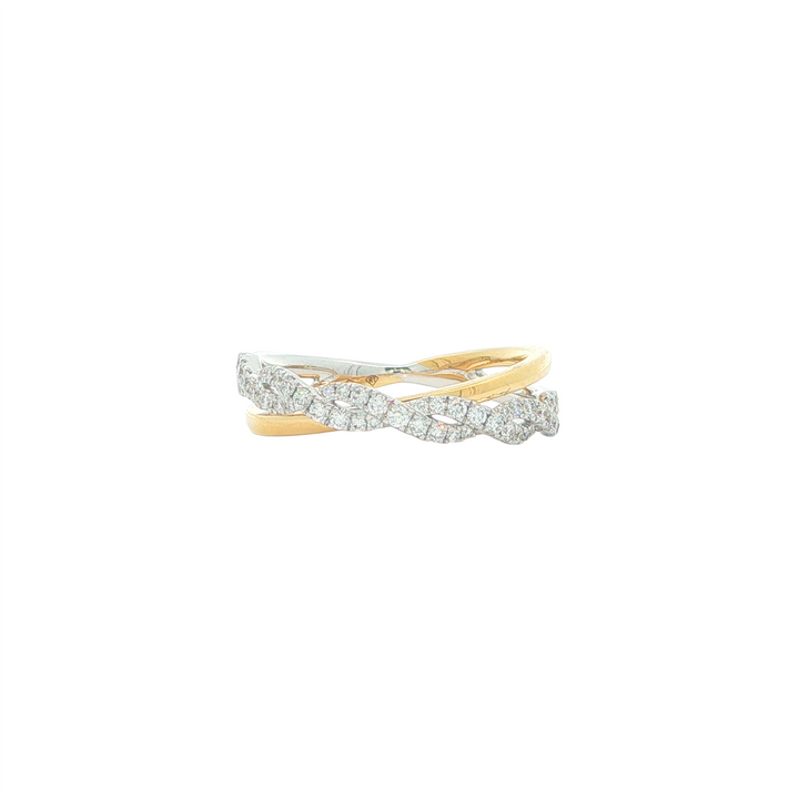18KT Two-Tone Gold 0.27ctw Diamond Band