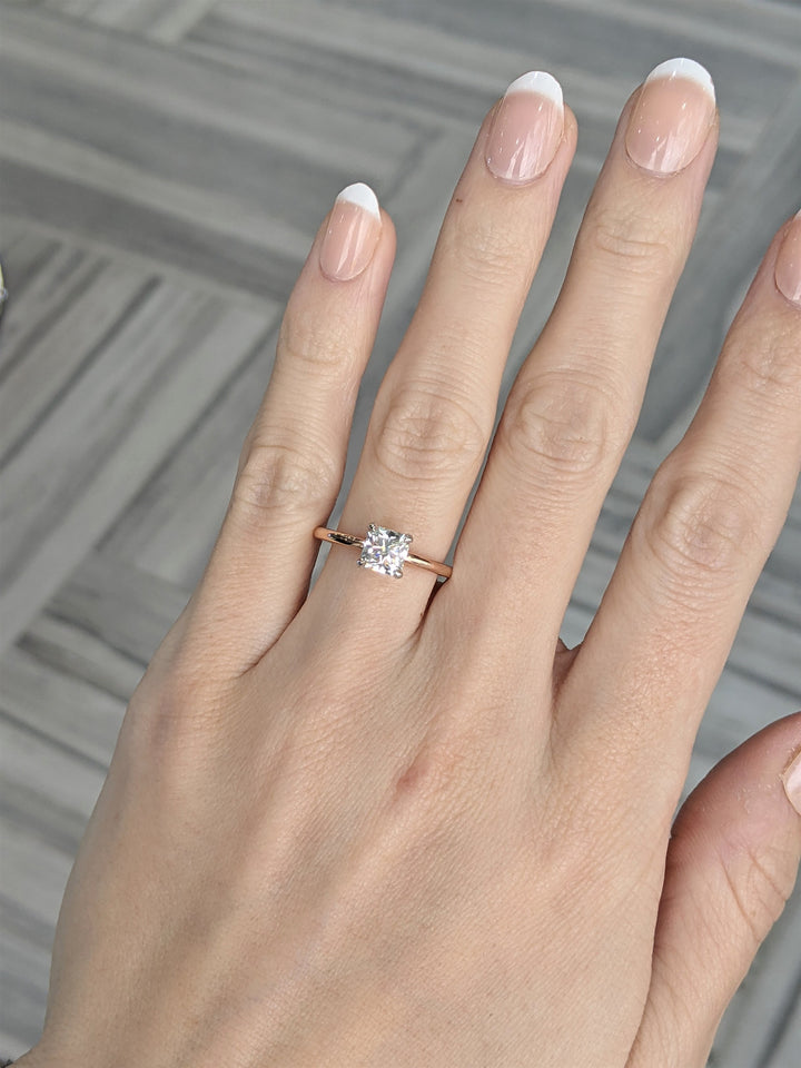 14KT Rose and White Gold 1.01ctw Diamond Engagement Ring