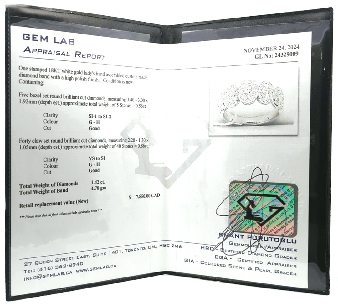 18KT White Gold 1.42ctw Diamond Ring