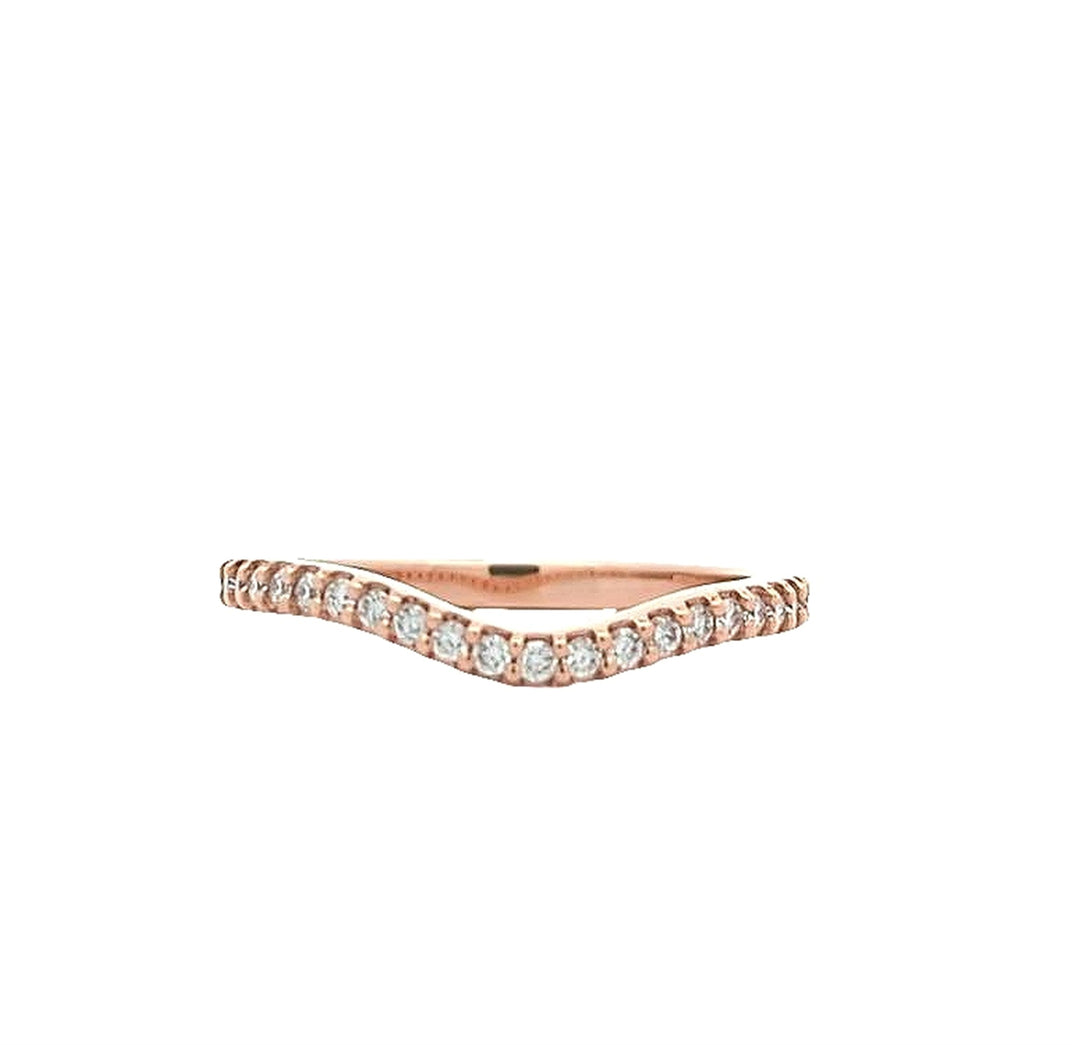 14KT White and Rose Gold 1.16ctw Diamond Estate Engagement Ring and Matching Band