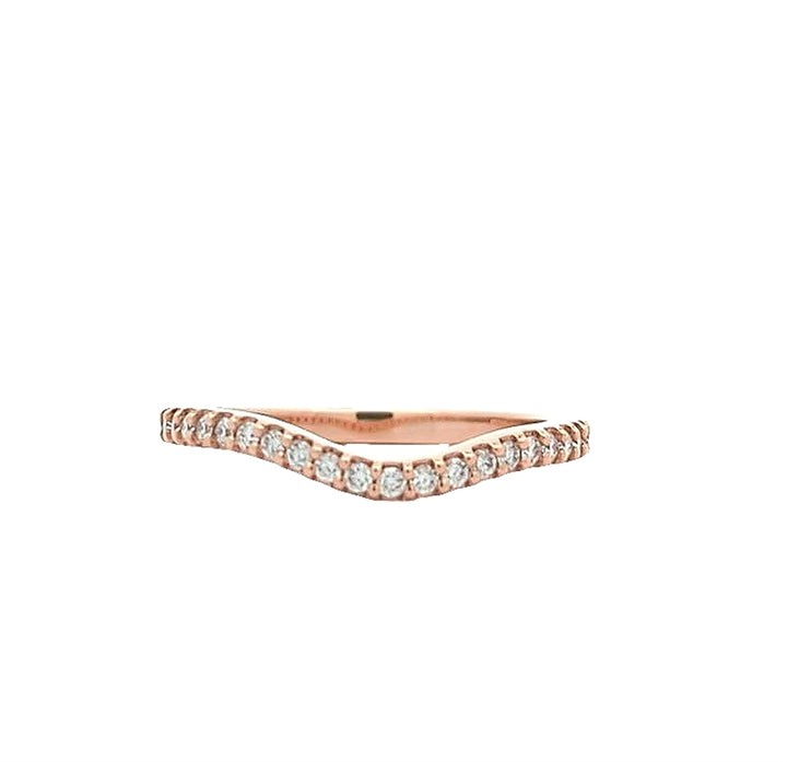 14KT White and Rose Gold 1.16ctw Diamond Estate Engagement Ring and Matching Band