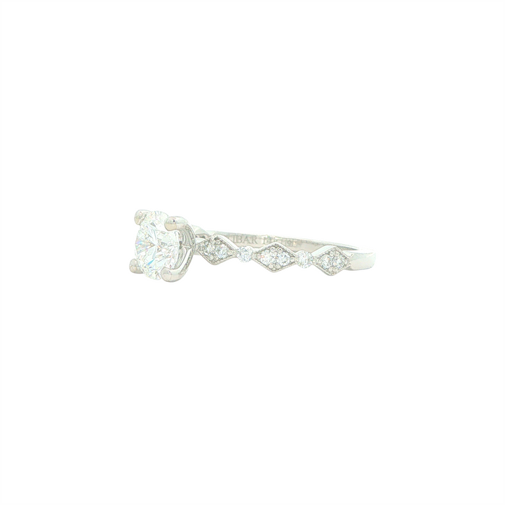 14K White Gold 1.22cttw Lab Grown Round Diamond Engagement Ring