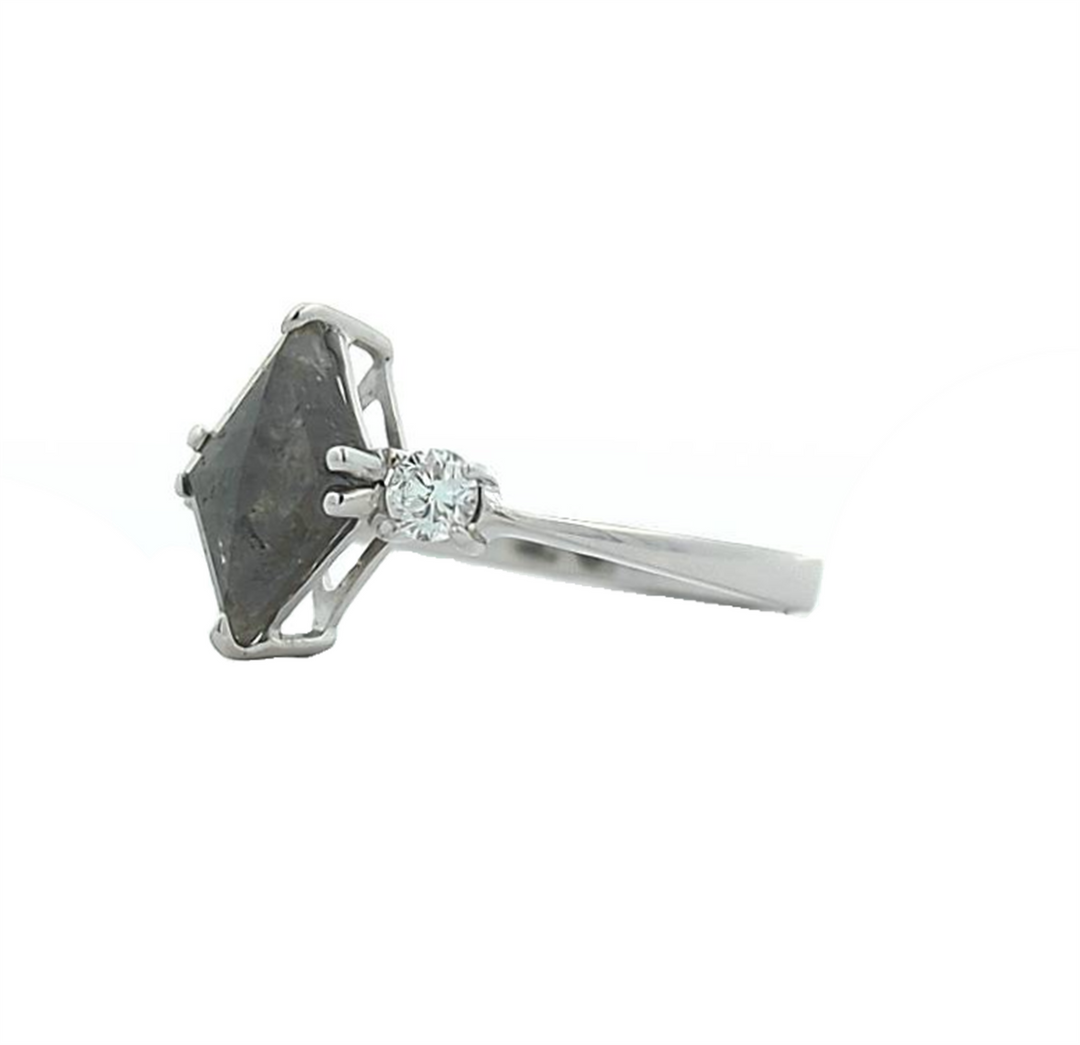 18KT White Gold 1.51ctw Diamond Estate Engagement Ring