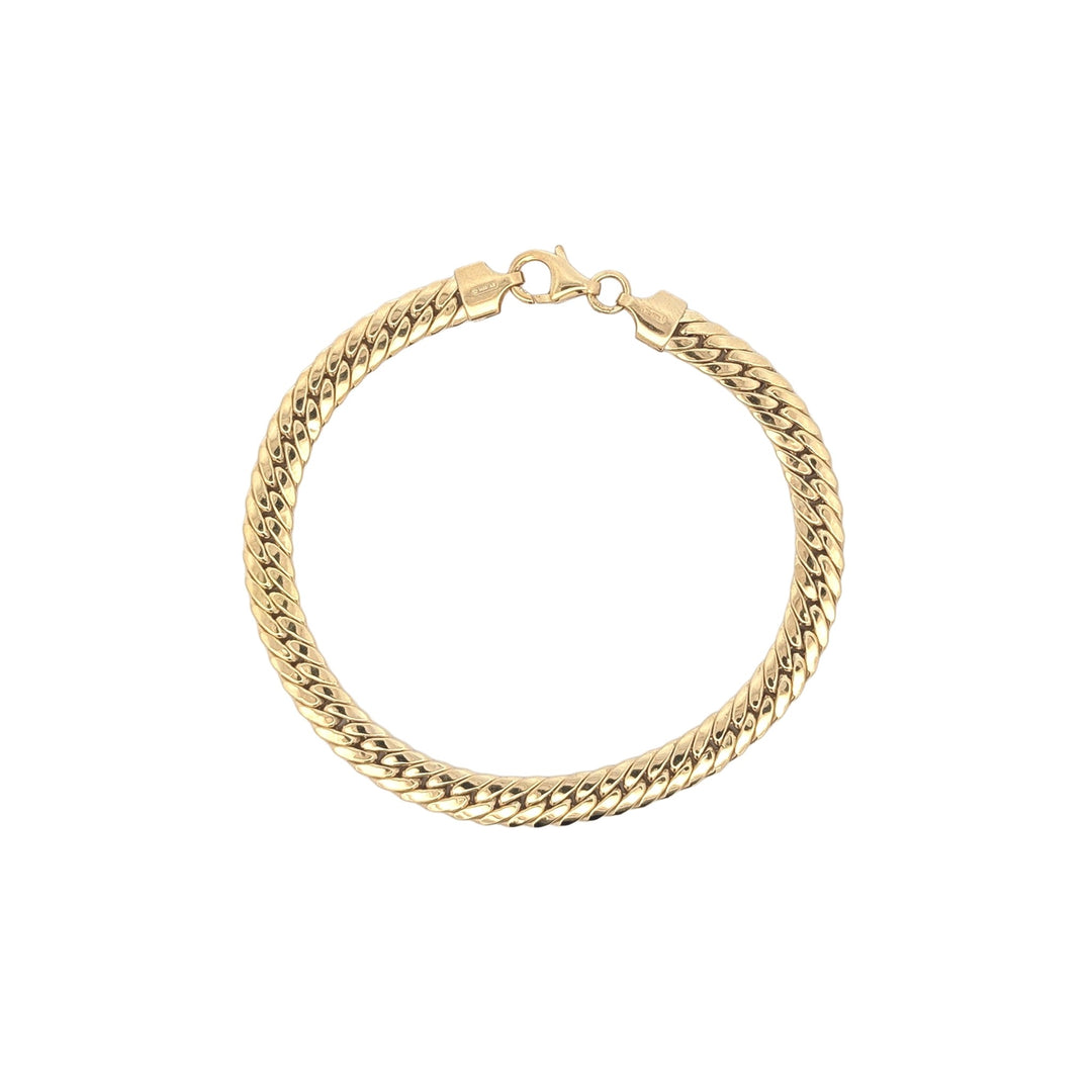 10K Yellow Gold 7.25" Curb Bracelet