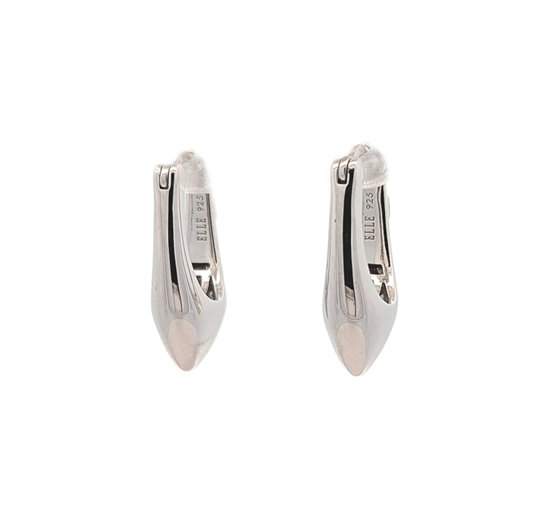 ELLE Sterling Silver "Oasis" Hoop Earrings