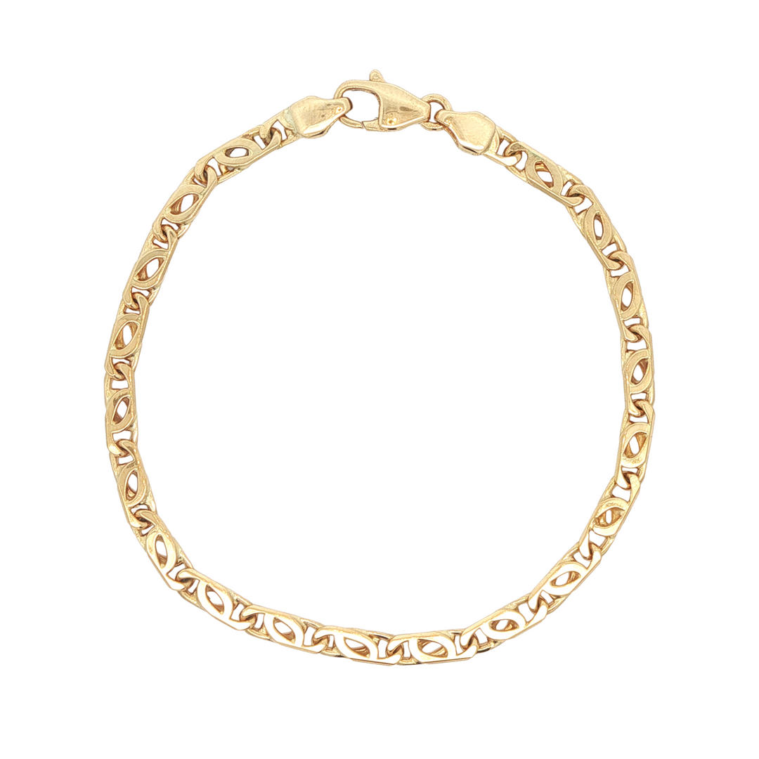 18K Yellow Gold 8" Mariner Link Bracelet