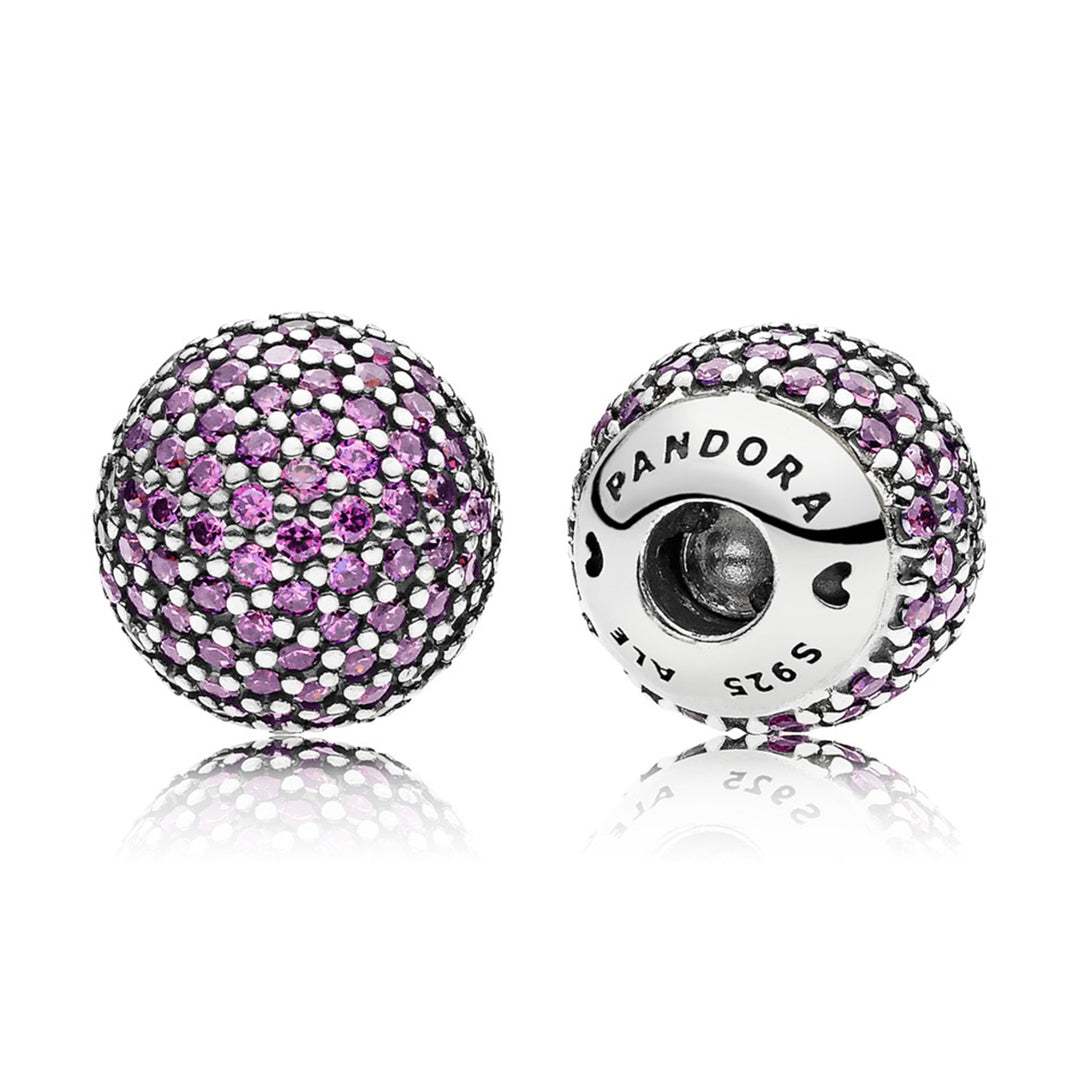 Pave Caps, Fancy Purple CZ