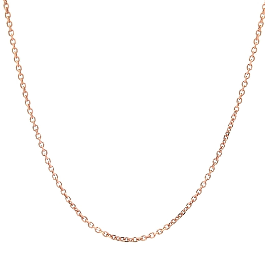 18K Rose Gold 18" Cable Chain