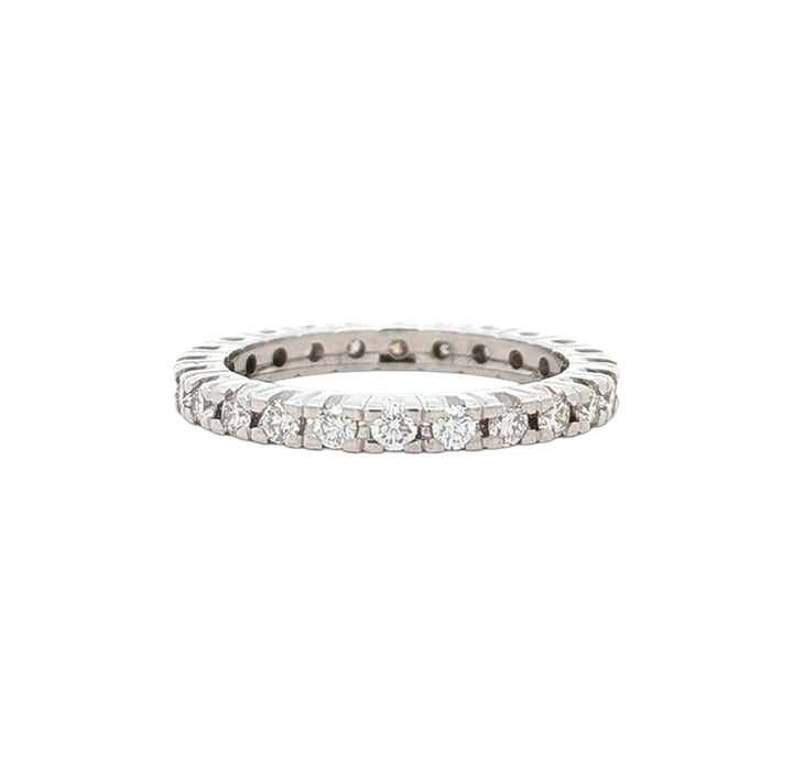 14KT White Gold 0.85ctw Diamond Eternity Estate Band
