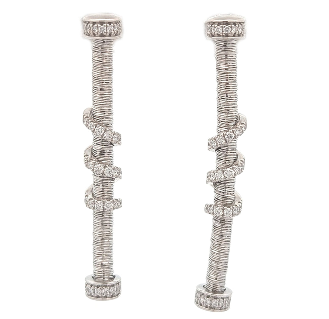 18KT White Gold 0.43ctw Diamond Estate Earrings