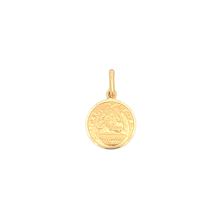 10KT Yellow Gold "Ricordo Del Battesimo" Baptism Pendant
