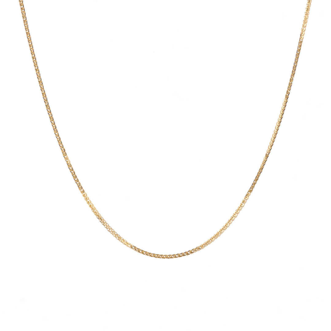 14K Yellow Gold Fine Wheat Chain - 16" + 2" Extension