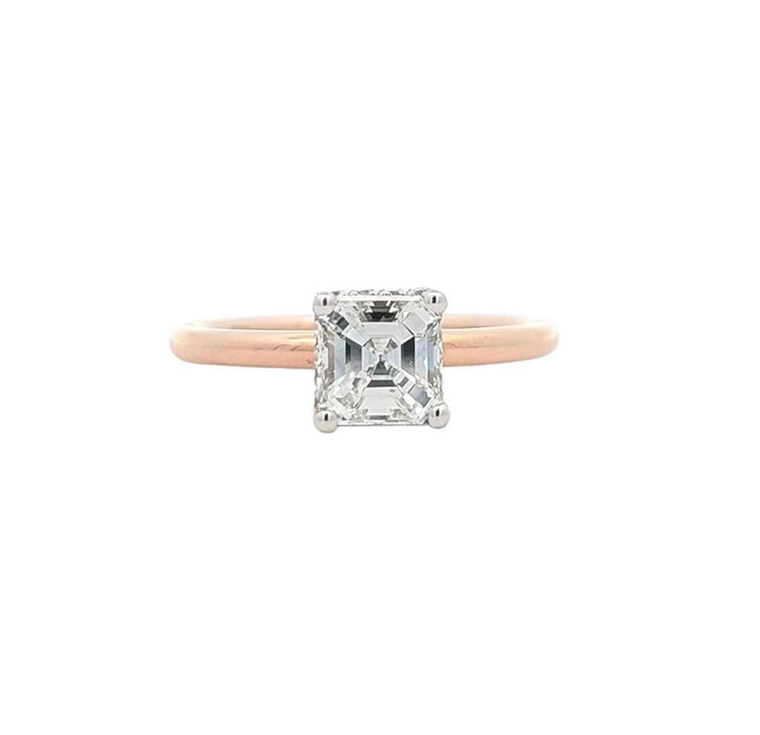 14KT Rose and White Gold 1.17ctw Diamond Engagement Ring