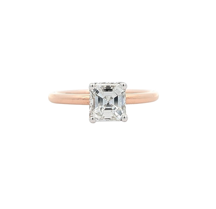 14KT Rose and White Gold 1.17ctw Diamond Engagement Ring