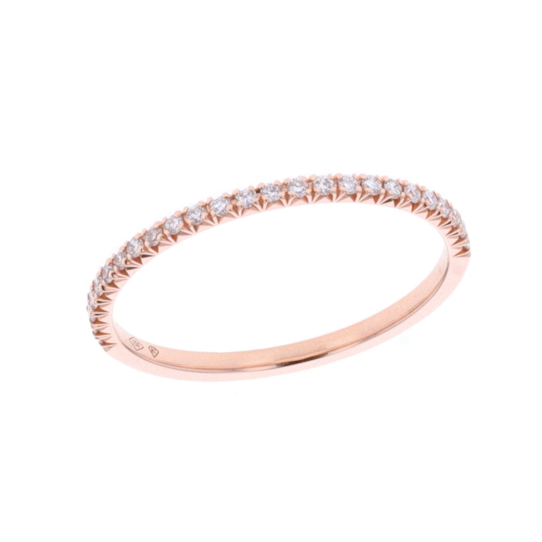 18KT Rose Gold 0.14ctw Diamond Band