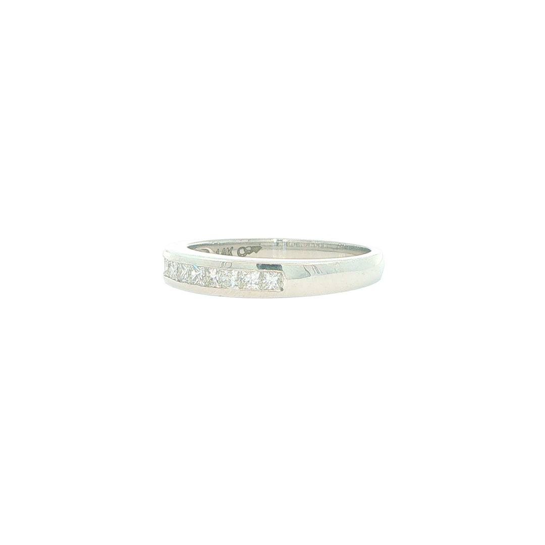 MAX STRAUSS 14KT White Gold Channel Set 0.30cttw Diamond Band