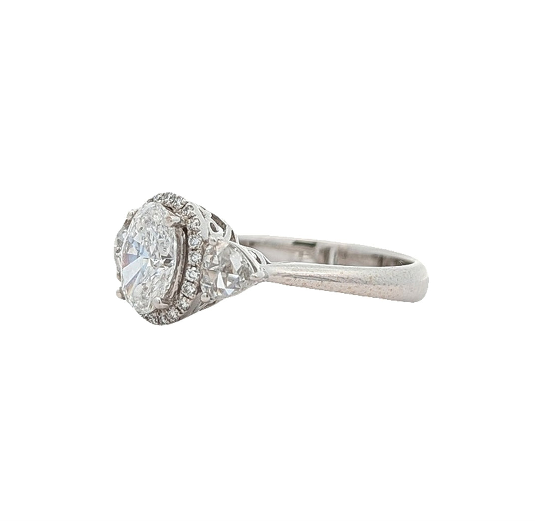 18KT White Gold 1.43ctw Lab-Grown Diamond Engagement Ring