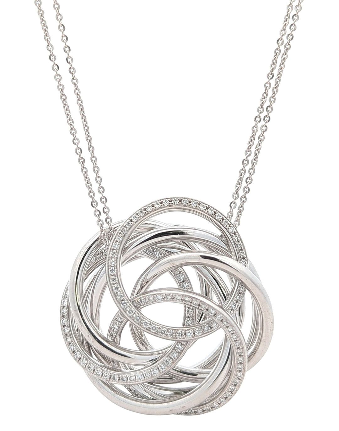 18KT White Gold 0.60ctw Diamond Estate Necklace