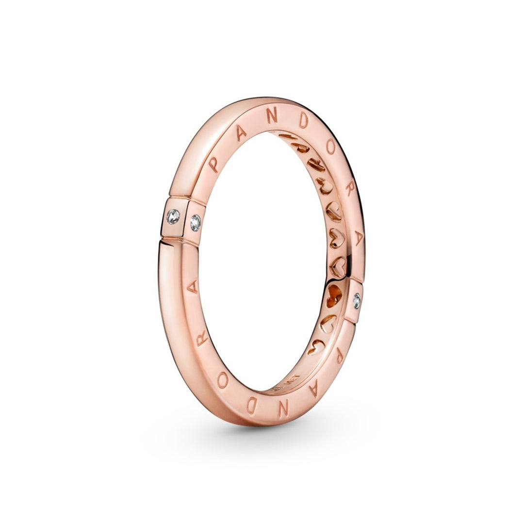 Pandora logo Pandora Rose ring with clear CZ
