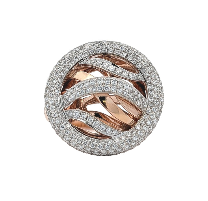 18K Two-Tone 1.20ctw Diamond Estate Ring
