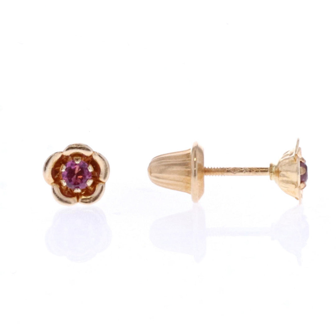 14KT Yellow Gold August Birthstone Earrings