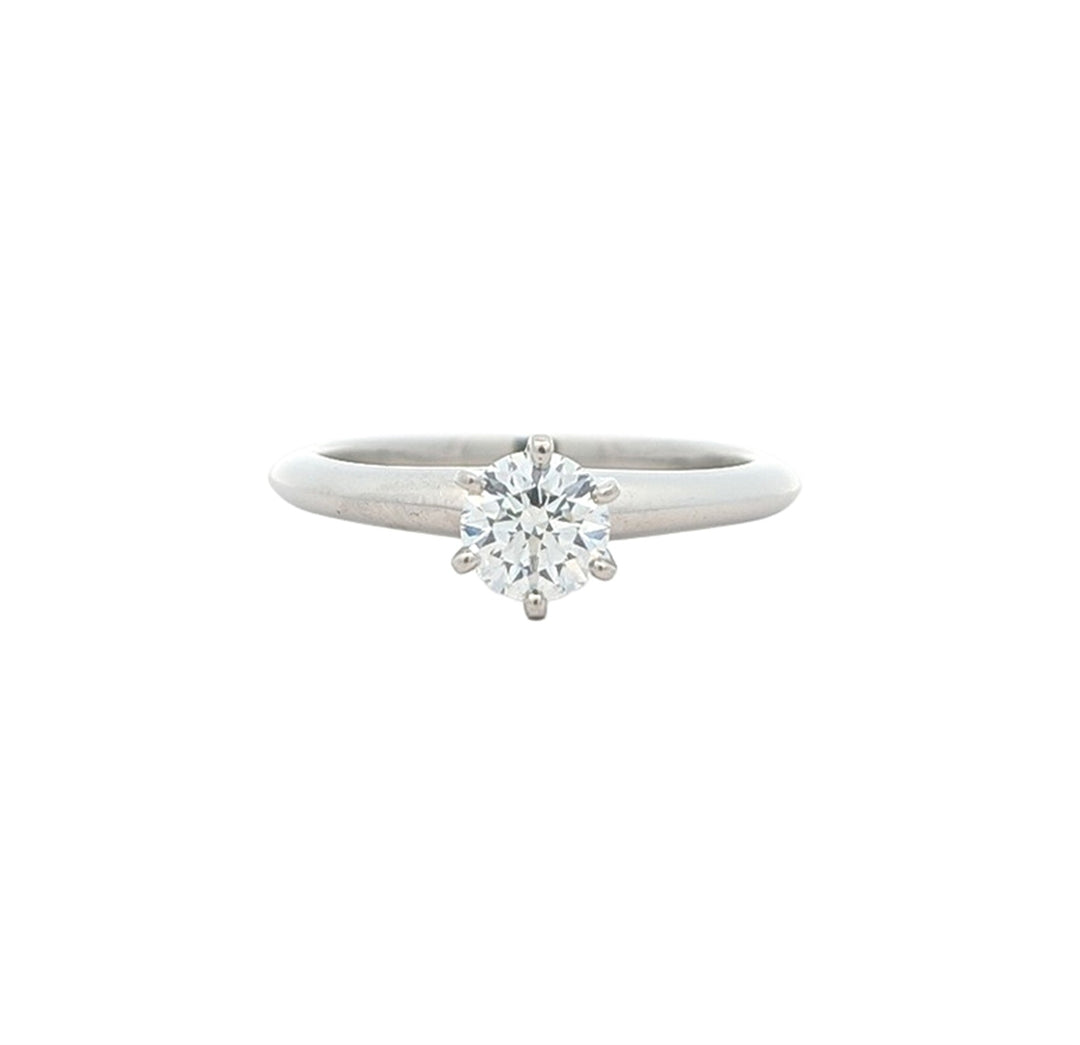 Platinum 0.46ctw Diamond "Tiffany & Co." Estate Engagement Ring