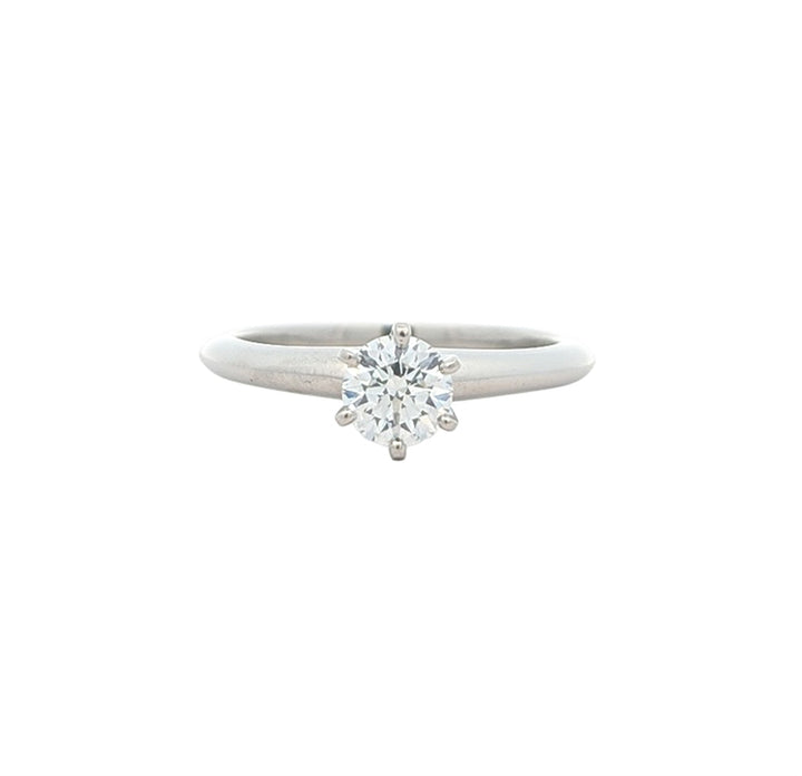 Platinum 0.46ctw Diamond "Tiffany & Co." Estate Engagement Ring