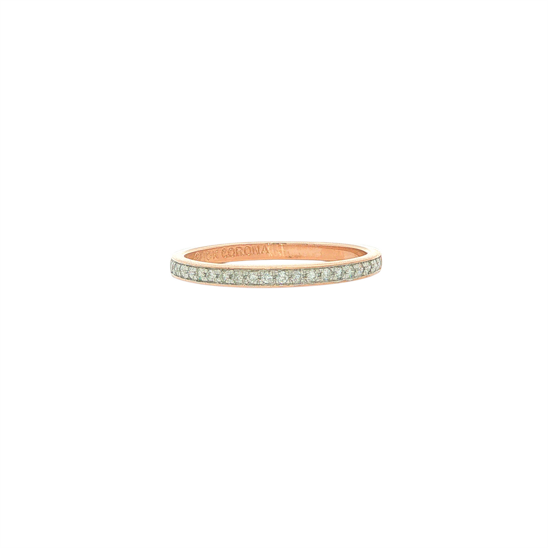 10KT Rose Gold and Diamond Corona Band