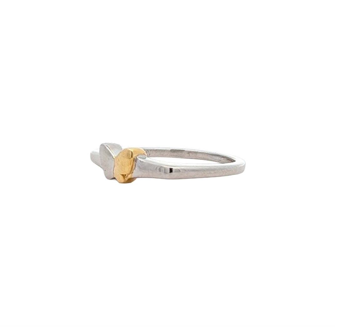 Sterling Silver Two Toned Butterfly Children's Ring