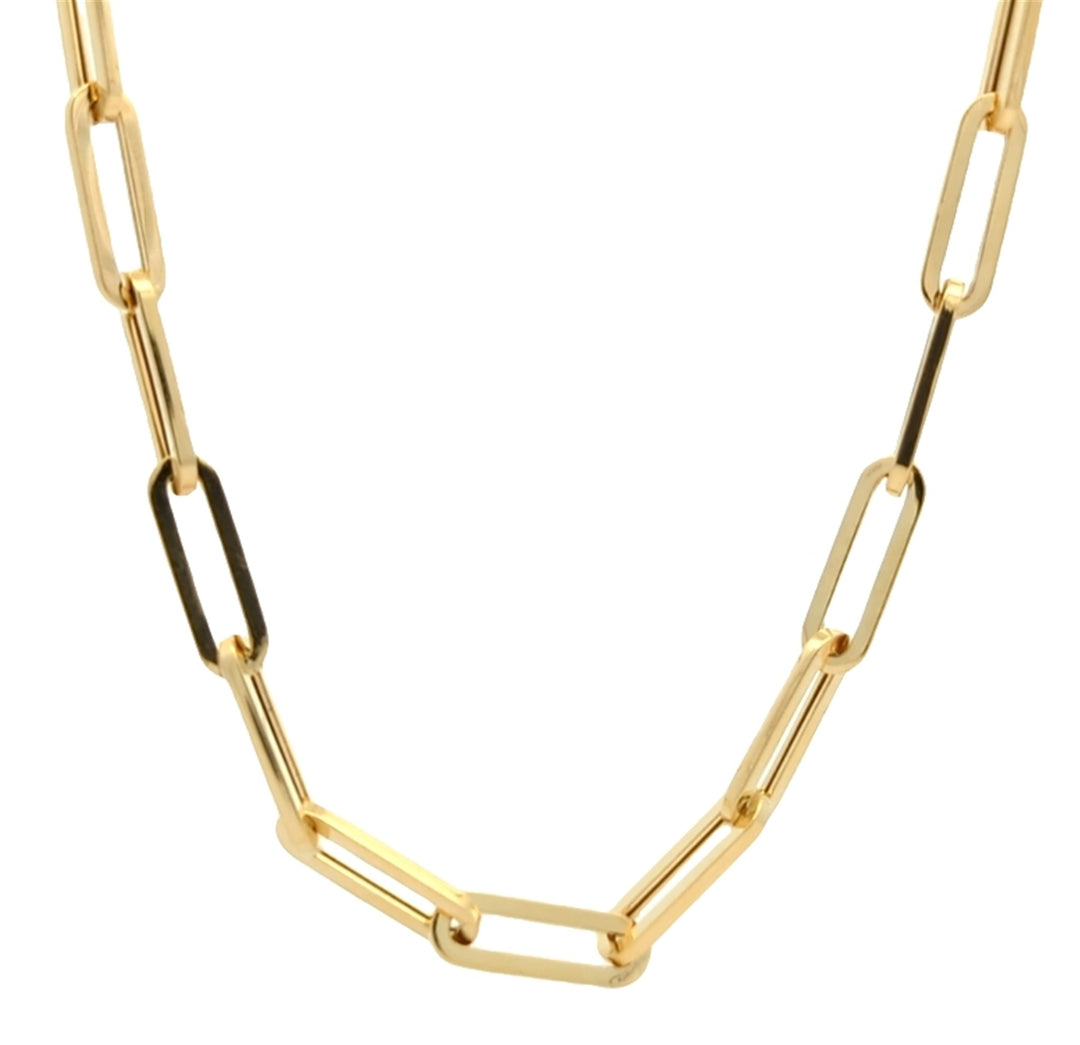10KT Yellow Gold 22" Paperclip Chain
