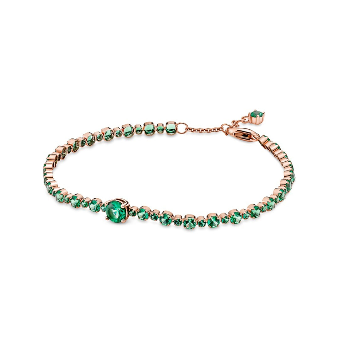 14k rose gold-plated tennis bracelet