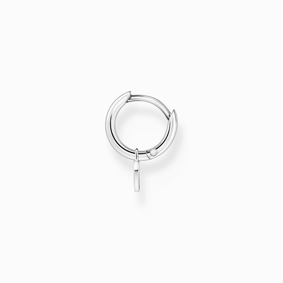 Thomas Sabo Sterling Silver Heart Pendant Single Hoop Earring