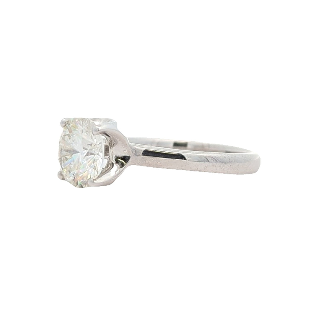 14KT White Gold 2.01ctw Diamond Solitaire Estate Engagement Ring