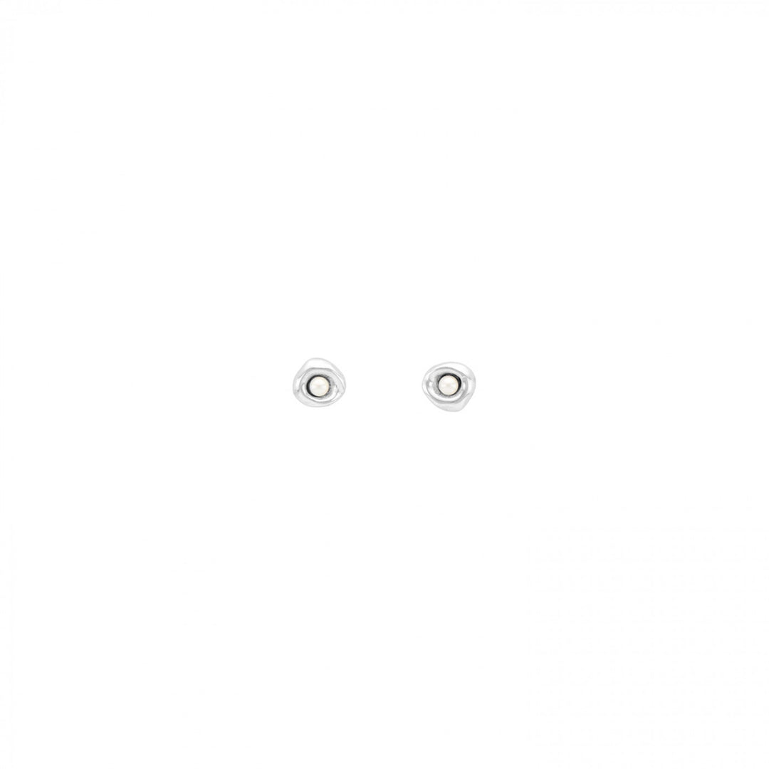 CIAMBELLA PERLA  Silver Plated Stud Earrings with Pearl