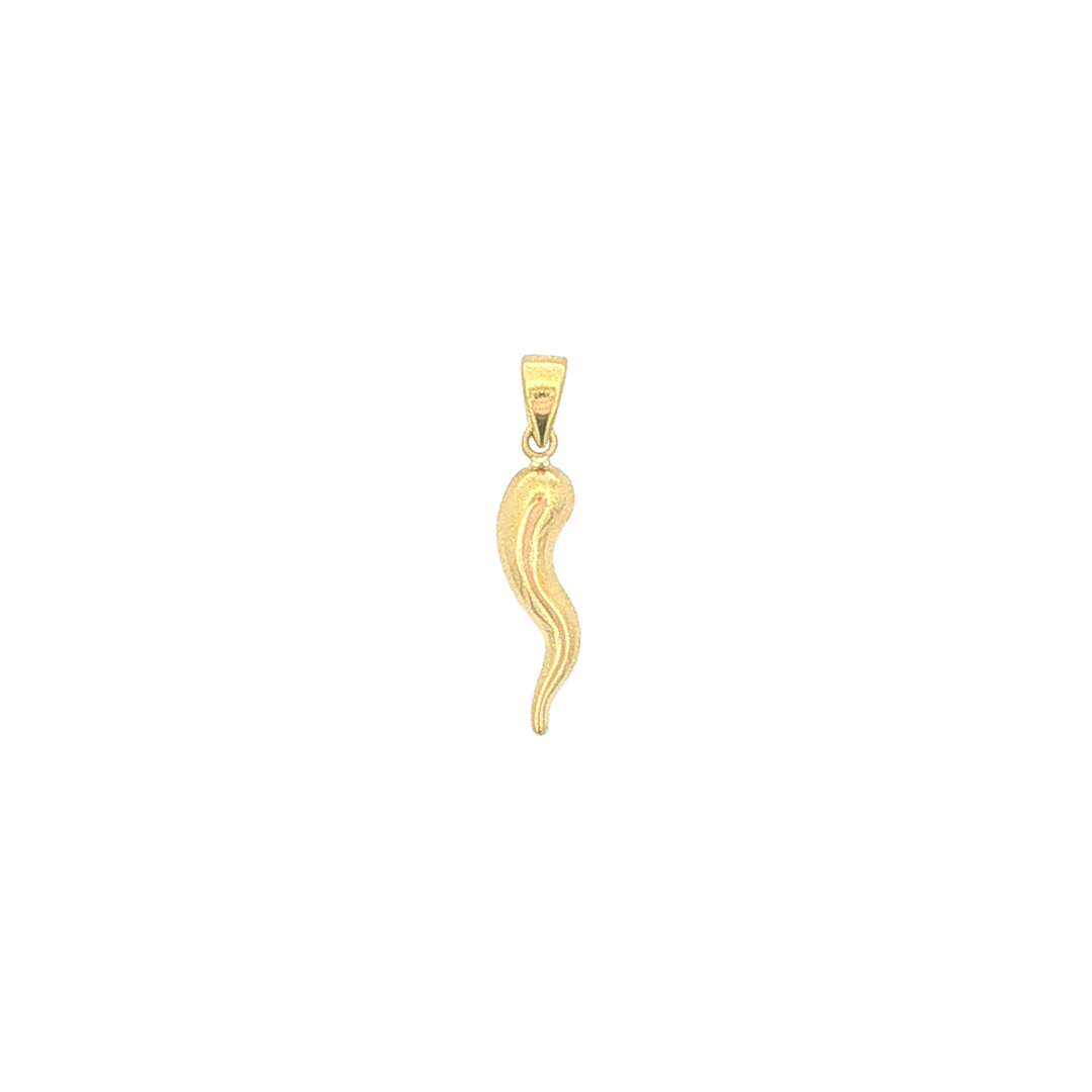 10KT Yellow Gold Cornicello Pendant