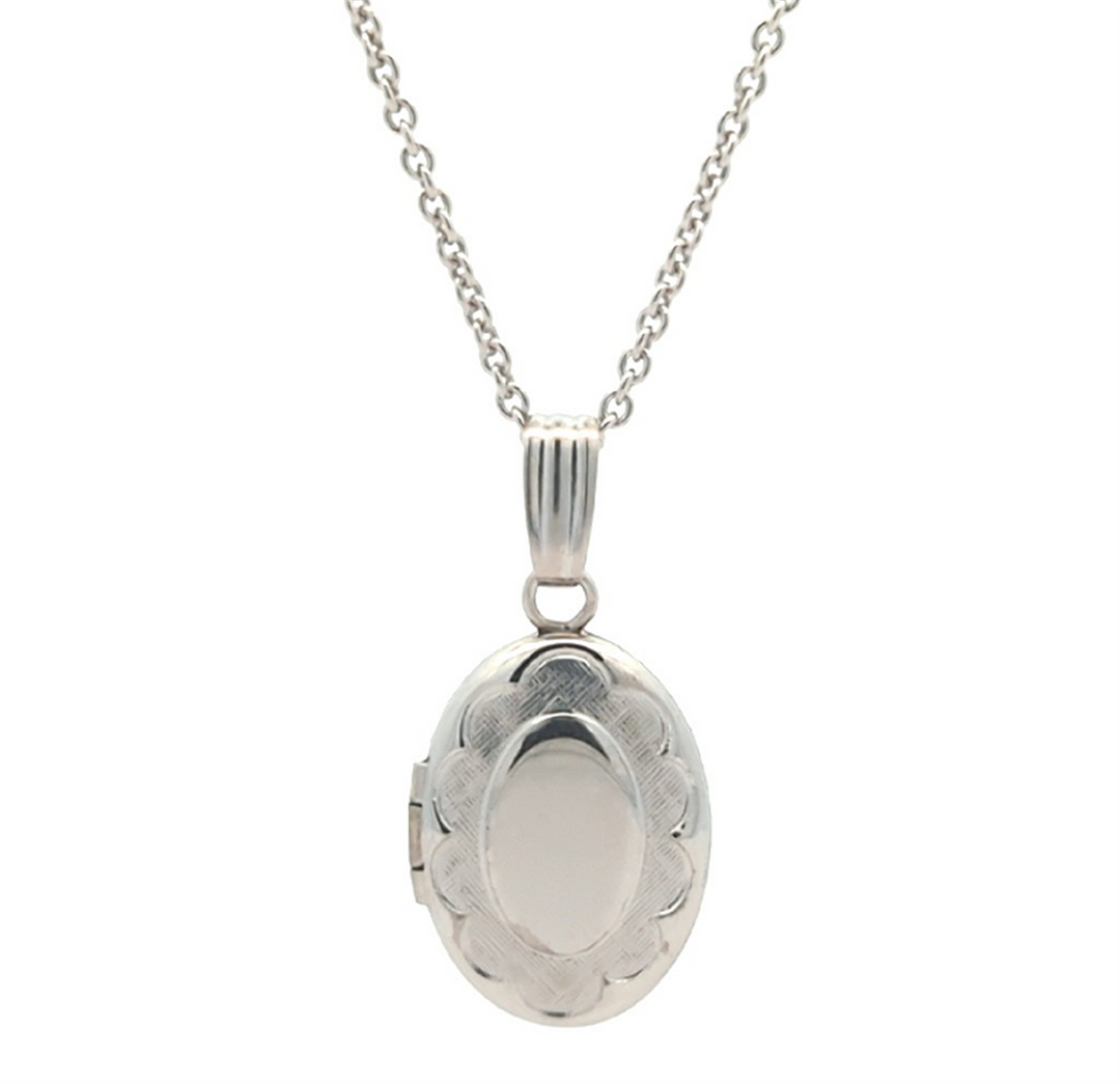Sterling Silver 15" Locket Necklace