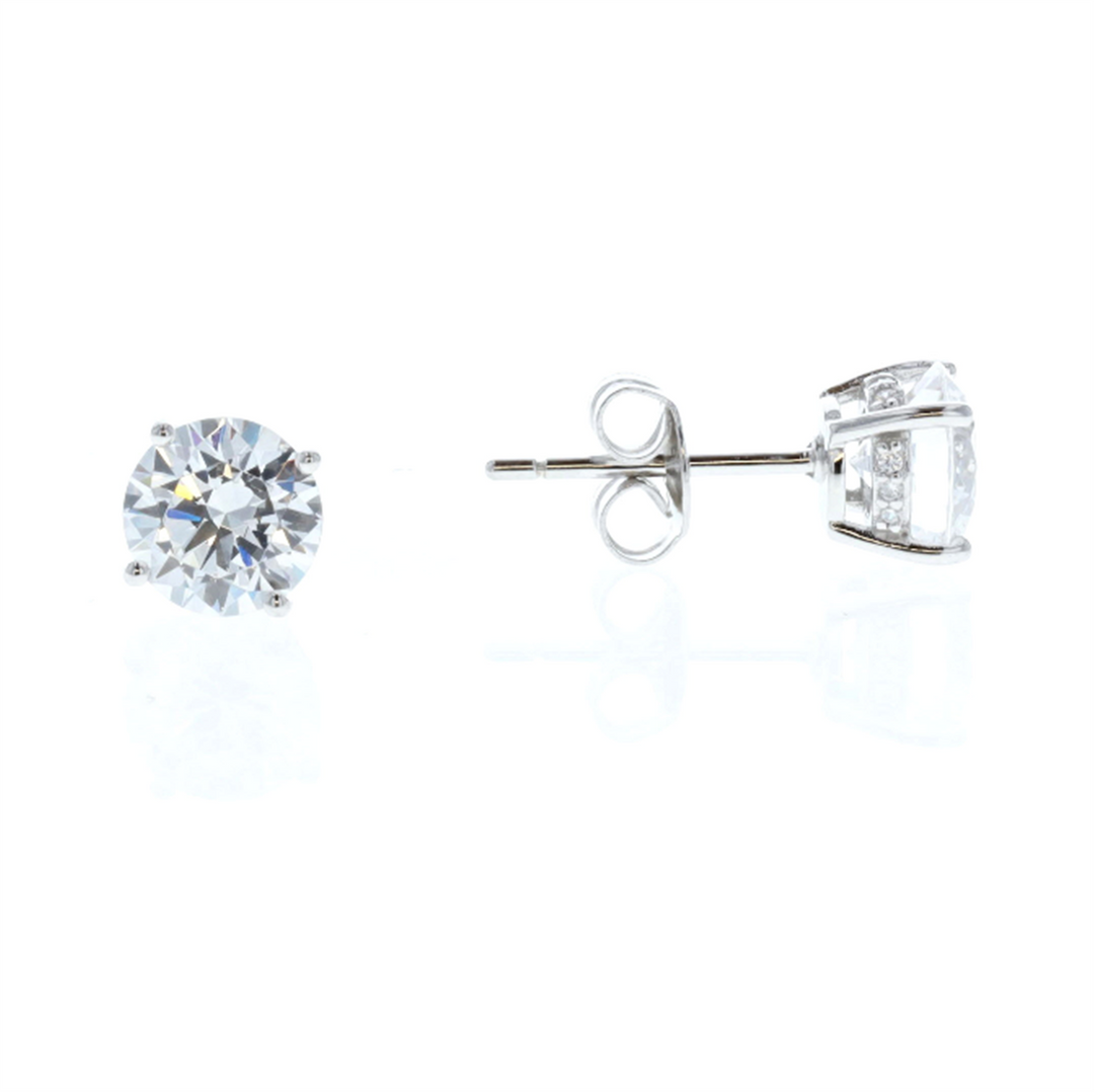 REIGN Sterling Silver CZ and White Pearl Stud Earrings Mother's Day Gift set