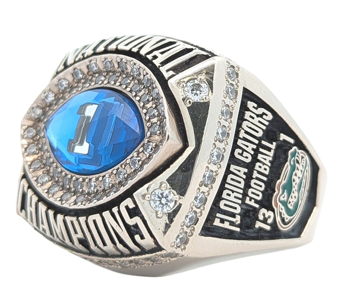 10KT White Gold Florida Gators National Championship Ring Replica 8.05ctw