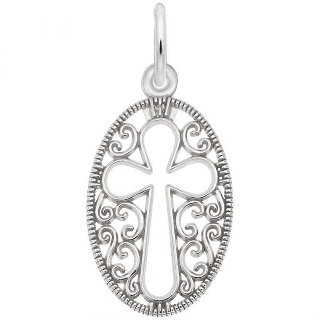 Sterling Silver Filigree Cross Charm